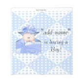 Verpakking van Baby shower Snoep Bar Wrapper Party Notitieblok (Voorkant)