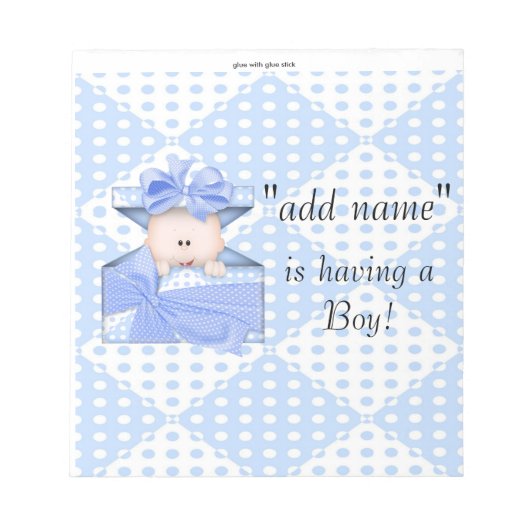Verpakking van Baby shower Snoep Bar Wrapper Party Notitieblok (Voorkant)