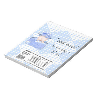 Verpakking van Baby shower Snoep Bar Wrapper Party Notitieblok