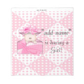 Verpakking van Baby shower Snoep Bar Wrapper Party Notitieblok (Voorkant)