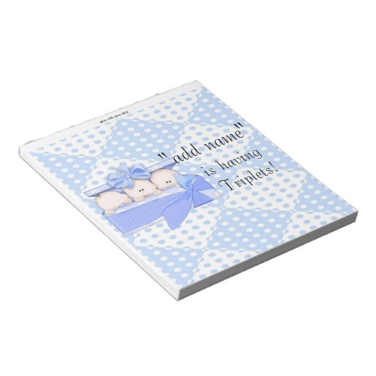 Verpakking van Baby shower Snoep Bar Wrappers Part Notitieblok (Schuin)
