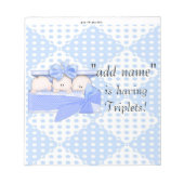 Verpakking van Baby shower Snoep Bar Wrappers Part Notitieblok (Voorkant)