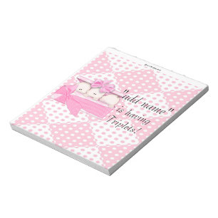 Verpakking van Baby shower Snoep Bar Wrappers Part Notitieblok