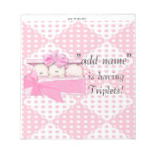 Verpakking van Baby shower Snoep Bar Wrappers Part Notitieblok (Voorkant)