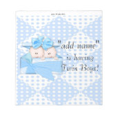 Verpakking van Baby shower Snoep Bar Wrappers Part Notitieblok (Voorkant)