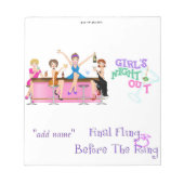 Verpakking van Bachelorette Snoep Bar wrapper Part Notitieblok (Voorkant)