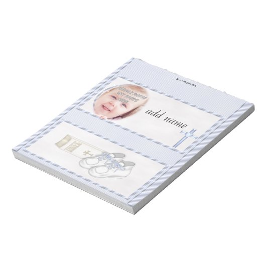 Verpakking van Baptism Snoep Bar Wrapper Party Fav Notitieblok (Linkerzijde)