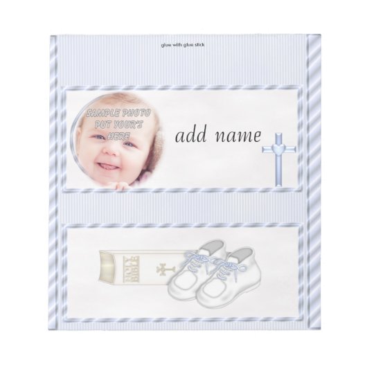 Verpakking van Baptism Snoep Bar Wrapper Party Fav Notitieblok (Voorkant)