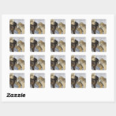 Verpakking van de interactie tussen wolven vierkante sticker (Vel)