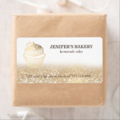 Verpakking van goudmakerij Homemade cupcakes Etiket (Insitu)