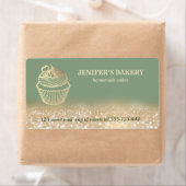 Verpakking van goudmakerij Homemade cupcakes Etiket (Insitu)