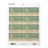 Verpakking van goudmakerij Homemade cupcakes Etiket (Full Sheet)
