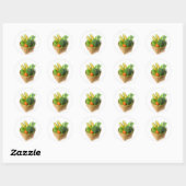 Verpakking van groenten ronde sticker (Vel)