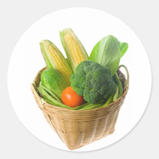 Verpakking van groenten ronde sticker (Voorkant)