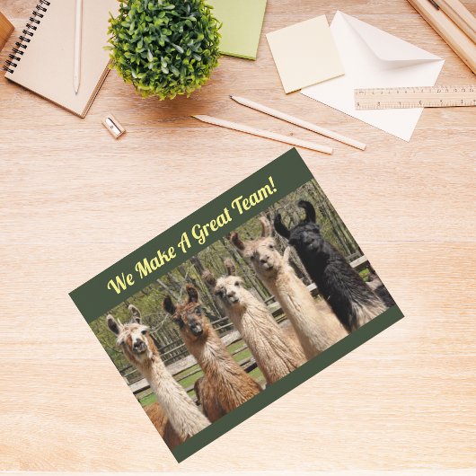 Verpakking van Happy Llamas Samen Briefkaart