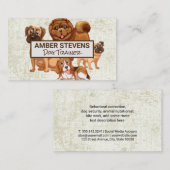 Verpakking van honden | Dierdieren Visitekaartje (Voorkant / Achterkant)