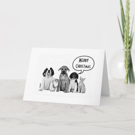 VERPAKKING VAN HONDEN "MERRY CHRISTMAS BEST BOSS O FEESTDAGEN KAART (Voorkant)