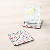 Verpakking van Kaart op wit Bier Onderzetter (Rechterzijde)