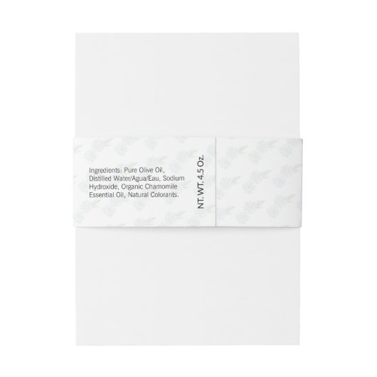 Verpakking van kamilleafval met chamomile Artisan  Uitnodigingen Wikkel (Achterkant Voorbeeld)