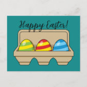 Verpakking van kleurrijke Cartoon paaseieren | Tek Feestdagenkaart (Voorkant)