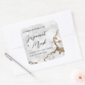 Verpakking van marmer- en goudkaarsen vierkante sticker (Envelop)