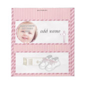 Verpakking van roze Snoep Bar wrapper Party Favor Notitieblok (Voorkant)