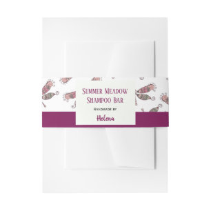 Verpakking van shampoo-balkzeep voor verkuistertoe uitnodigingen wikkel