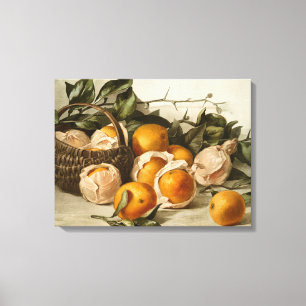 Verpakking van Sinaasappels Canvas Afdruk
