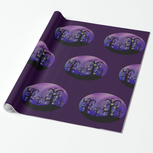 Verpakking van stars cadeaupapier (Uitgerold)