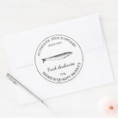 Verpakking van verse ansjovis ronde sticker (Envelop)