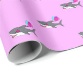 Verpakking van vogelpapier met schattige haai cadeaupapier (Rol Hoek)