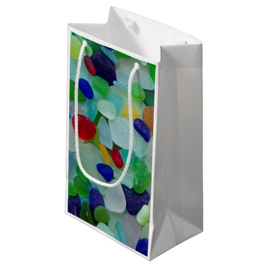 Verpakking van zeeglazen klein cadeauzakje (Voorkant Gekanteld)