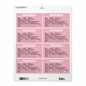 Verpakking Verhuislabels - Keuken Etiket (Full Sheet)