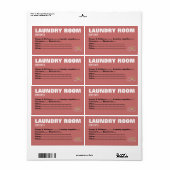 Verpakking Verhuislabels - Wasserette Etiket (Full Sheet)