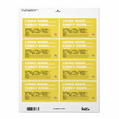 Verpakking Verplaatsende Organiserende Etiketten - (Full Sheet)