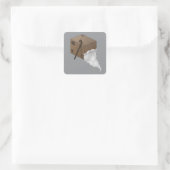 Verpakking - vierkante sticker (Tas)