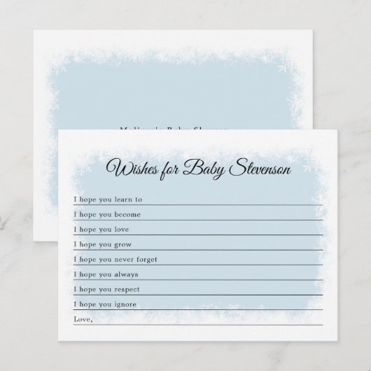 Verpakking voor Baby, wintervorst, verwisselbare k Briefkaart (Voorkant / Achterkant)