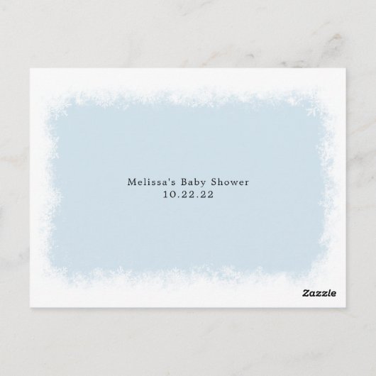 Verpakking voor Baby, wintervorst, verwisselbare k Briefkaart (Achterkant)