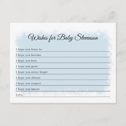 Verpakking voor Baby, wintervorst, verwisselbare k Briefkaart (Voorkant)