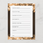 Verpakking voor bride- en groomgouden mousserende advieskaart (Voorkant)