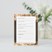 Verpakking voor bride- en groomgouden mousserende  advieskaart (Staand voorkant)