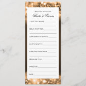 Verpakking voor bride- en groomgouden mousserende  advieskaart (Voorkant)