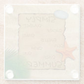 Verpakking voor de zand Achtergrond - Glazen Onder Glazen Onderzetter (Achterkant)