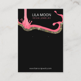 Verpakking voor hars oorbellen visitekaartje