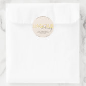 Verpakking voor honing-lipscrub-business ronde sticker (Tas)