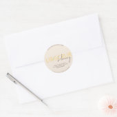 Verpakking voor honing-lipscrub-business ronde sticker (Envelop)
