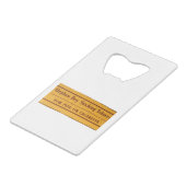  verpakking voor tabak creditkaart flessenopener (Achterkant Gekanteld)