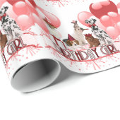 Verpakking voor vogelmeisjes van honden in roze en cadeaupapier (Rol Hoek)