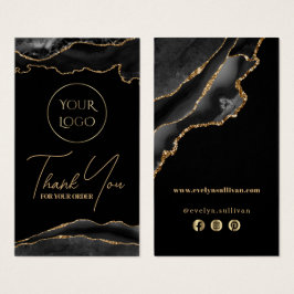 Verpakking voor zwart-wit en goudgas visitekaartje