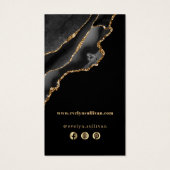 Verpakking voor zwart-wit en goudgas visitekaartje (Achterkant)